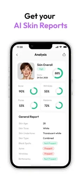 Glow face scanner image 1